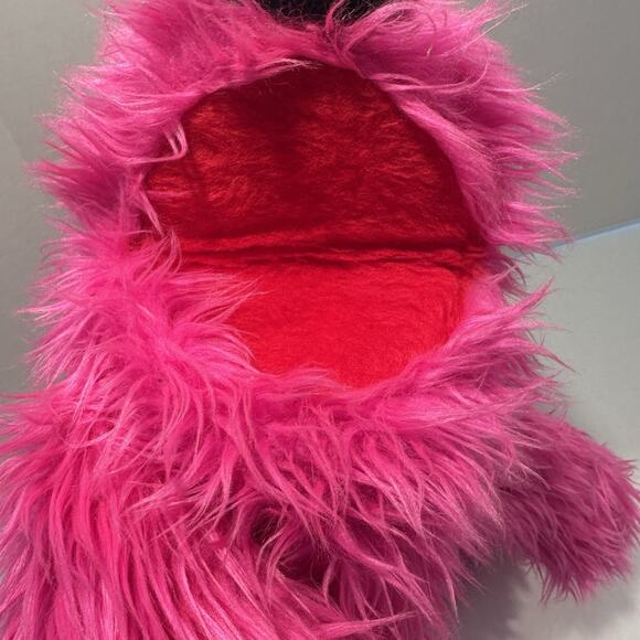 VTG Handmade Pink Fuzzy Hand Puppet Cuddly Critter Puppet 35 Inches By Cheryl - Picture 3 of 16